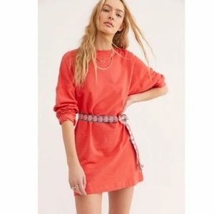 FP Beach Magolia Mini Dress Tunic In Poppy Red
